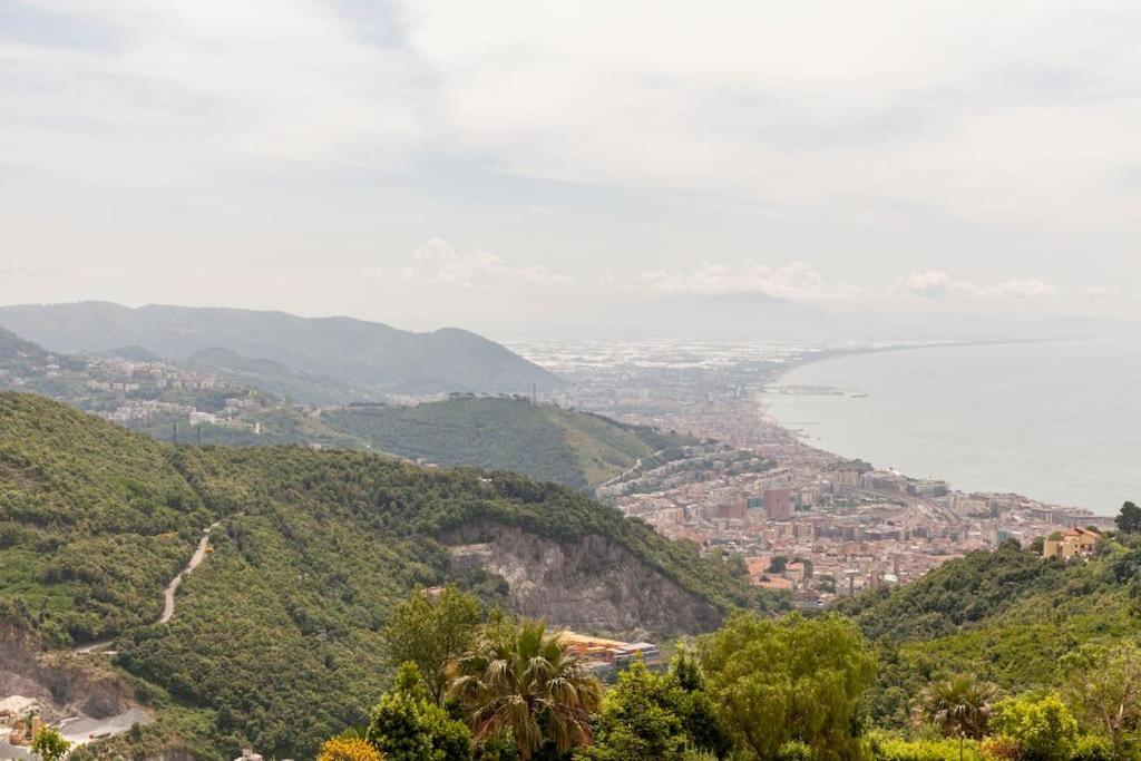 Tenuta Croce Appartamento Karol-Piscina-Vista Mare Salerno Kültér fotó